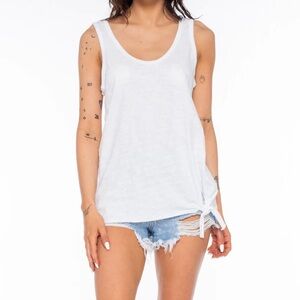 Wilt Cotton Gorpcore White Lagenlook Minimal Neutral Medium Cottage Tank NWT